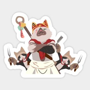 Monster Hunter World: Meowscular Chef Sticker